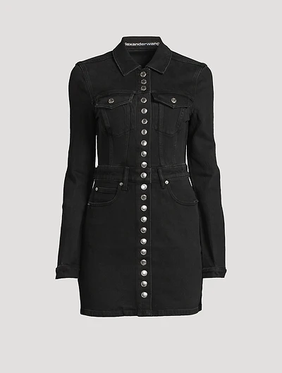Stretch Denim Mini Dress