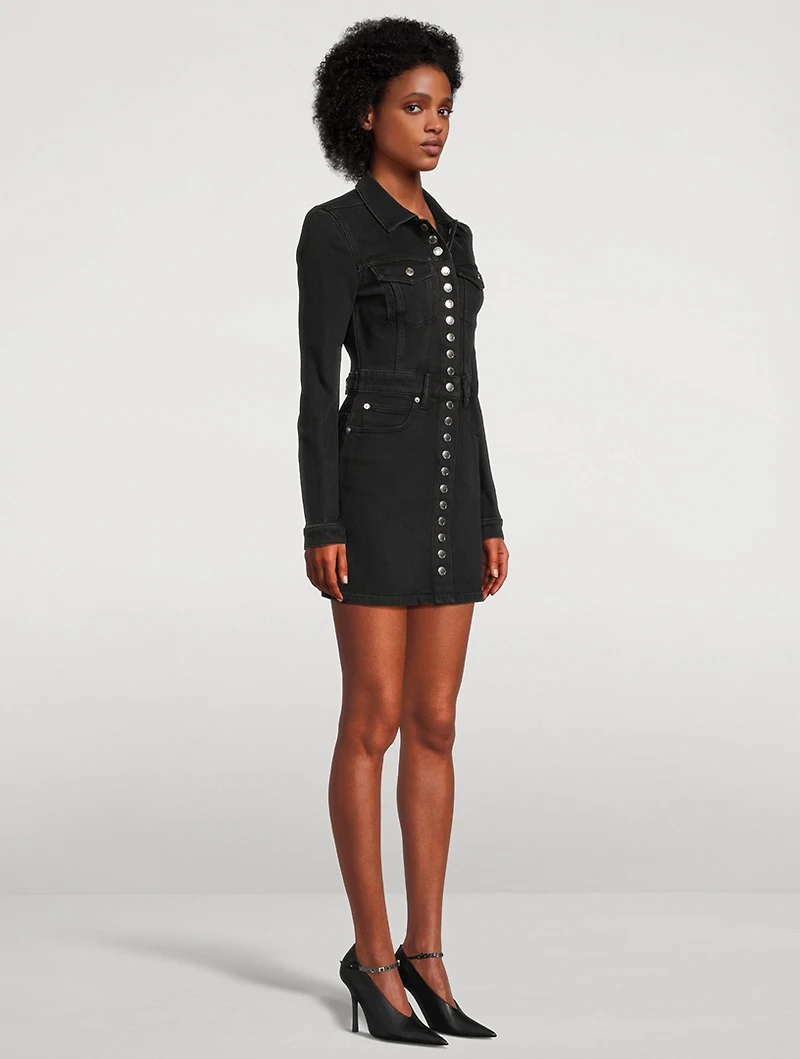Stretch Denim Mini Dress
