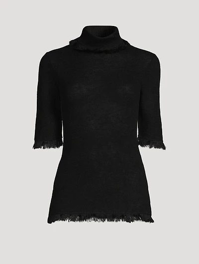 Jaxa Wool Mohair Turtleneck Sweater