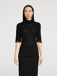 Jaxa Wool Mohair Turtleneck Sweater