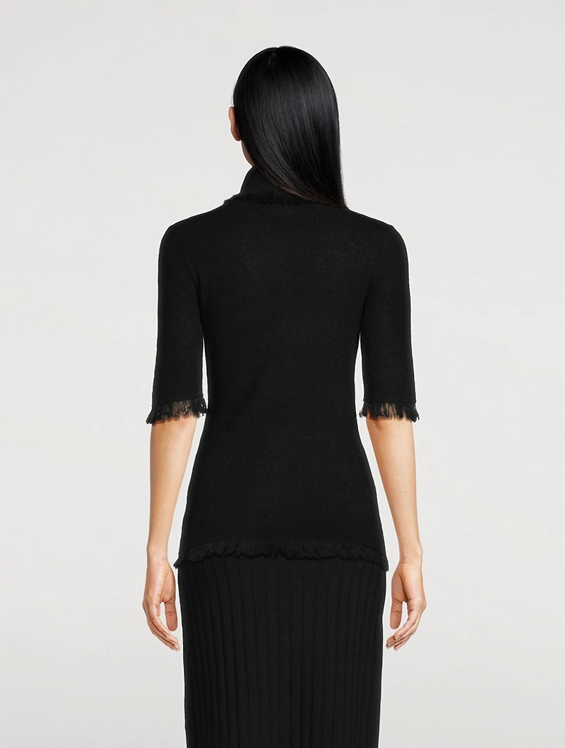 Jaxa Wool Mohair Turtleneck Sweater