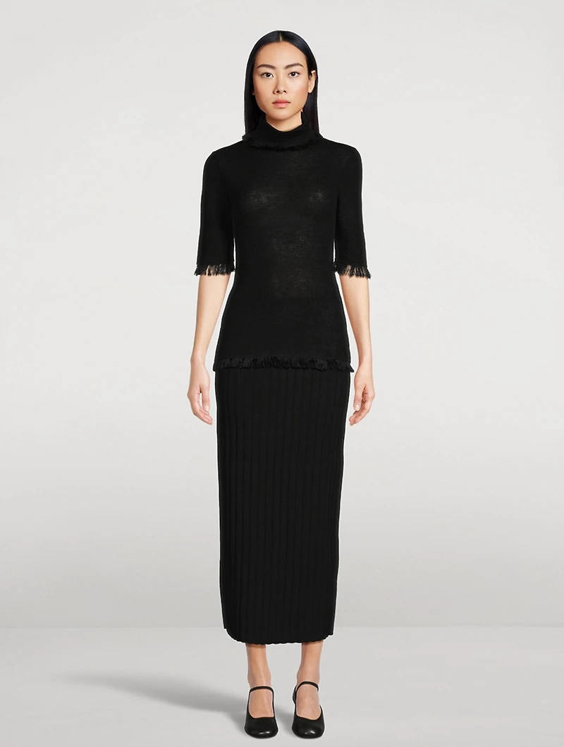 Jaxa Wool Mohair Turtleneck Sweater