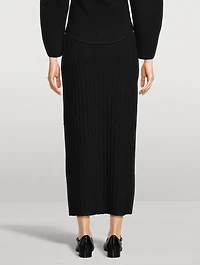 Fiemme Rib-Knit Pencil Skirt