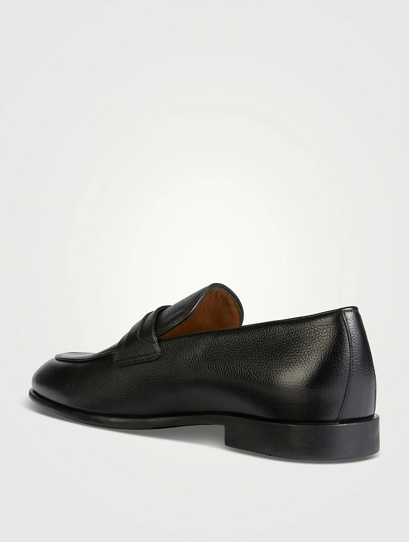 Gancini Ornament Leather Loafers