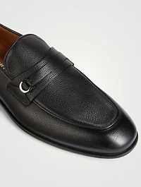 Gancini Ornament Leather Loafers