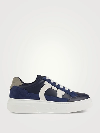 Gancini Leather Sneakers