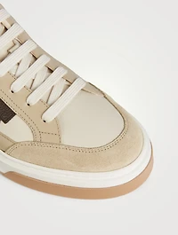 Gancini Ornament Leather Sneakers