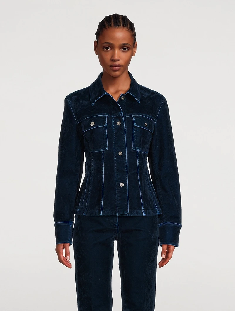 Flocked Trucker Jacket