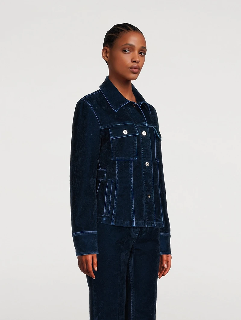 Flocked Trucker Jacket