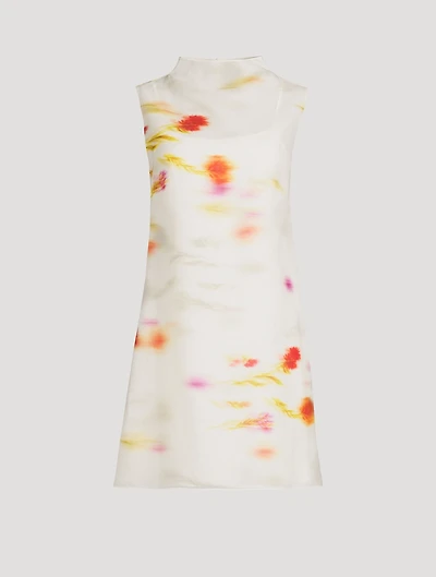Organza Mini Dress Blossom Print