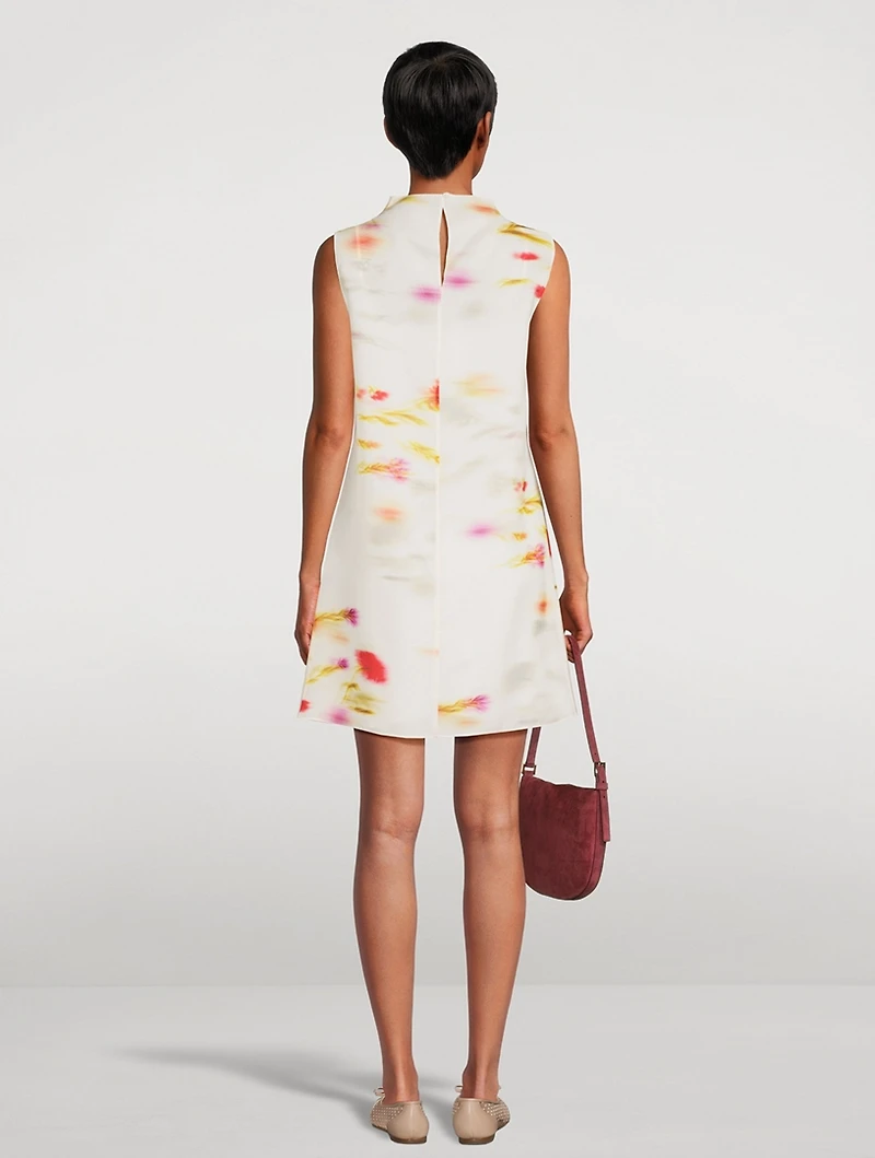 Organza Mini Dress Blossom Print