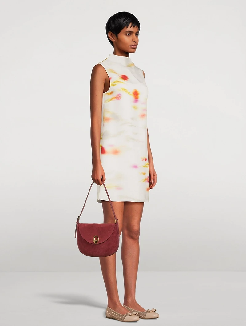 Organza Mini Dress Blossom Print