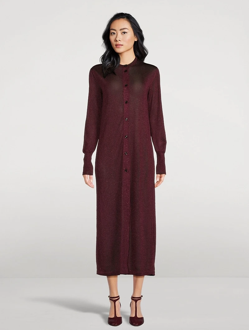 Lurex Cardigan Dress