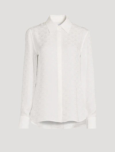 Monogram Jacquard Silk Shirt