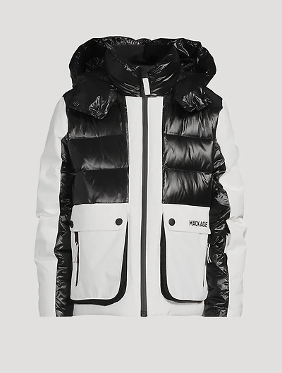 Andre Mixed-Media Down Ski Jacket