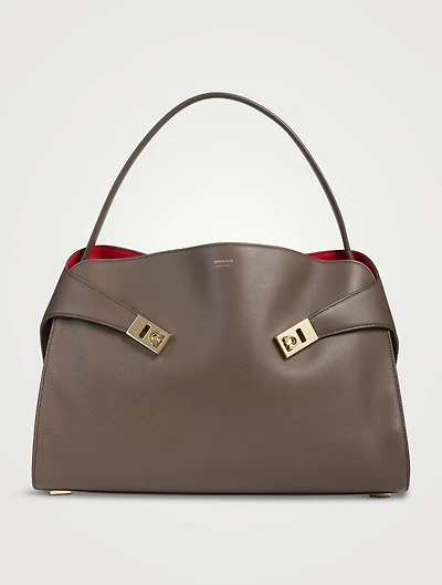 Large Hug Bicolour Leather Satchel
