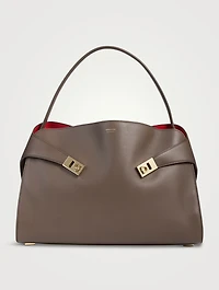 Large Hug Bicolour Leather Satchel