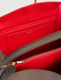 Large Hug Bicolour Leather Satchel
