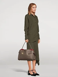 Large Hug Bicolour Leather Satchel