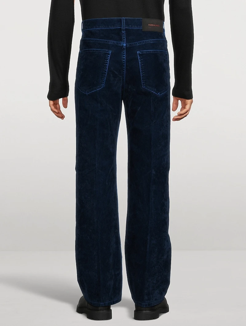 Velvet Straight-Leg Jeans