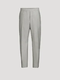 Wool And Mohair Drawstring Trousers