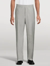 Wool And Mohair Drawstring Trousers