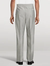 Wool And Mohair Drawstring Trousers