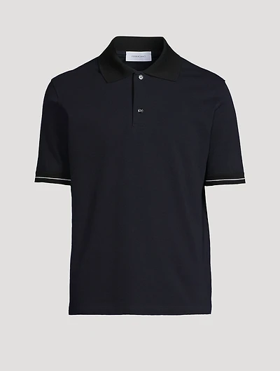 Logo Placket Polo Shirt