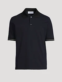 Logo Placket Polo Shirt