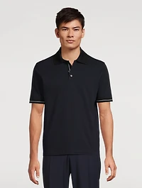 Logo Placket Polo Shirt