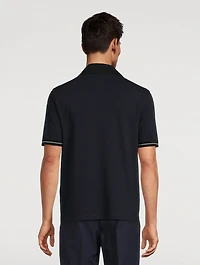 Logo Placket Polo Shirt