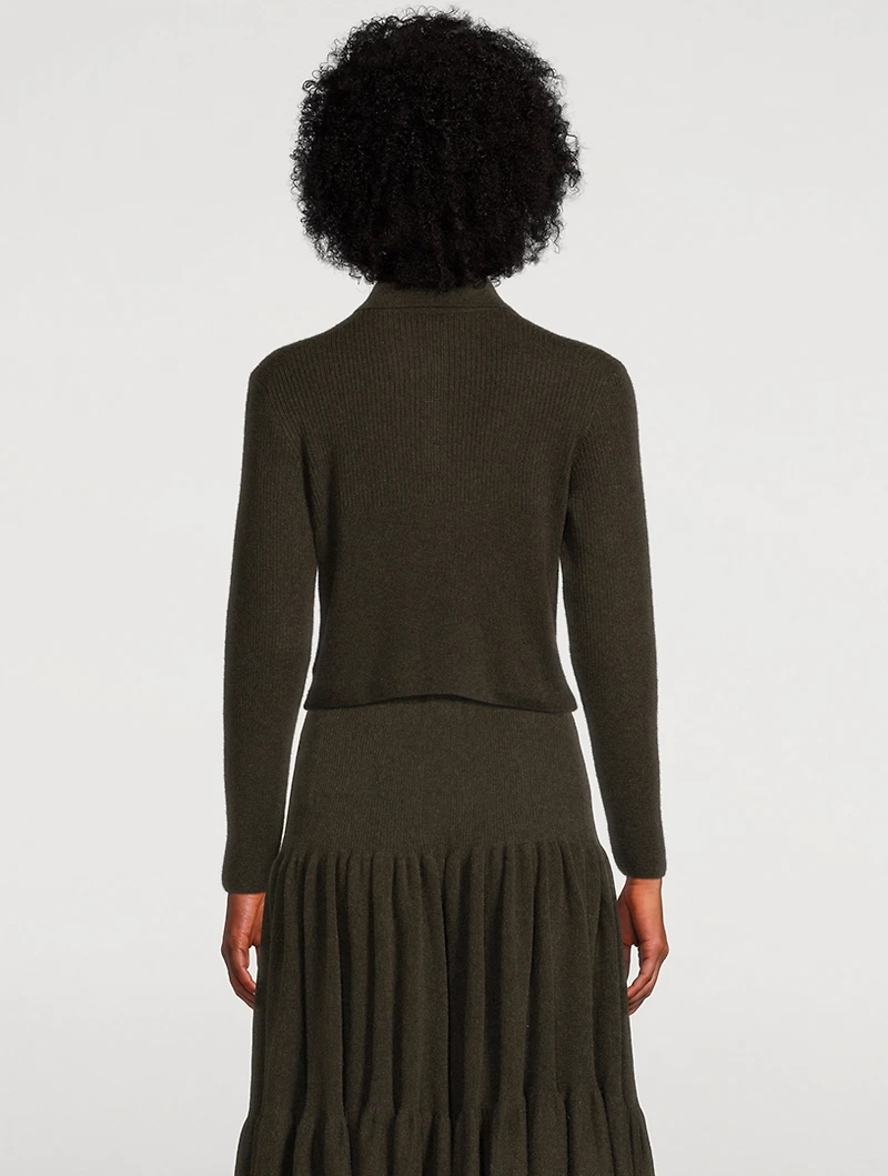 Cashmere Silk Cropped Cardigan