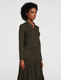 Cashmere Silk Cropped Cardigan