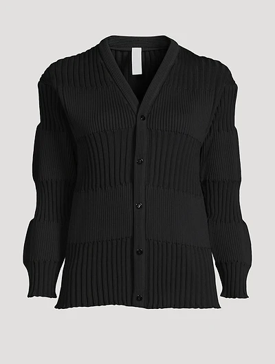 Fluted Knit Cardigan