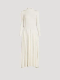 Ribbed Silk Maxi Dress