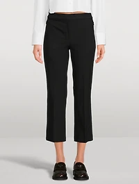 Stretch Twill Kick Flare Trousers