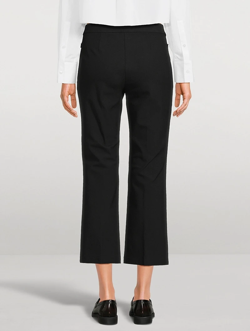 Stretch Twill Kick Flare Trousers