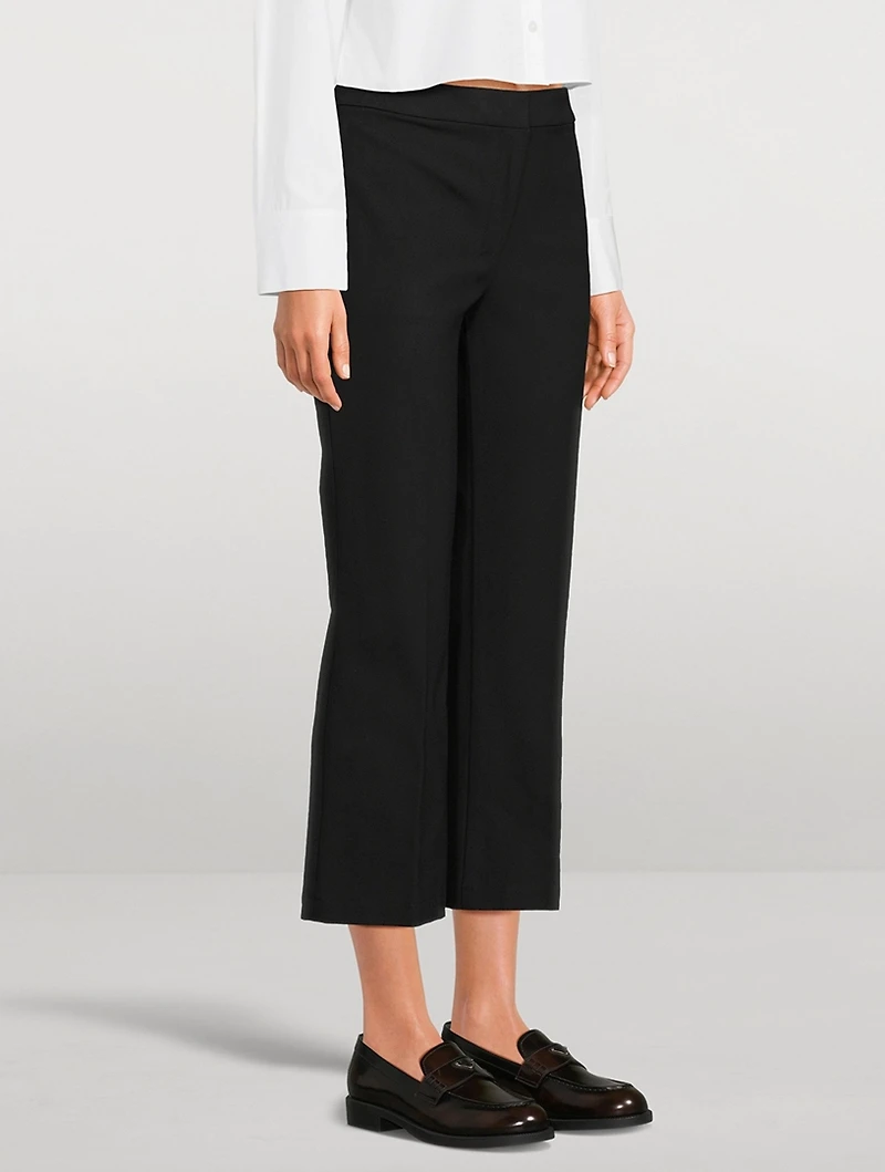 Stretch Twill Kick Flare Trousers