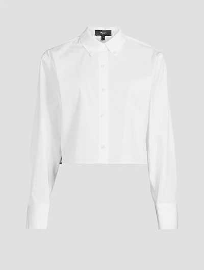 Cropped Poplin Shirt