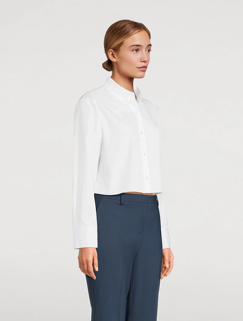 Cropped Poplin Shirt