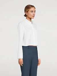 Cropped Poplin Shirt