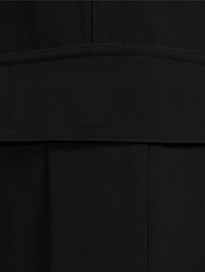 Admiral Crêpe Wide-Leg Cargo Trousers