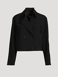 Admiral Crêpe Cropped Trench Coat