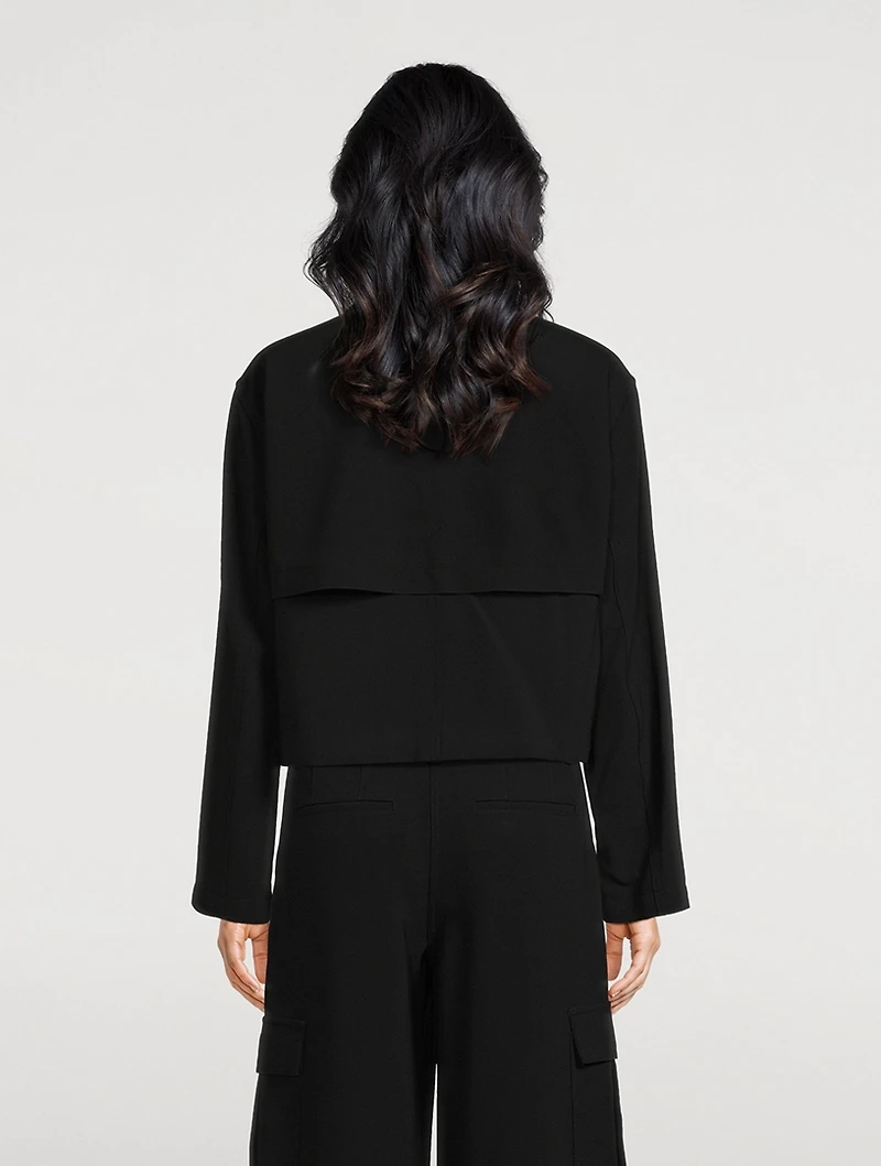 Admiral Crêpe Cropped Trench Coat