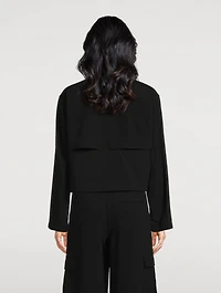 Admiral Crêpe Cropped Trench Coat