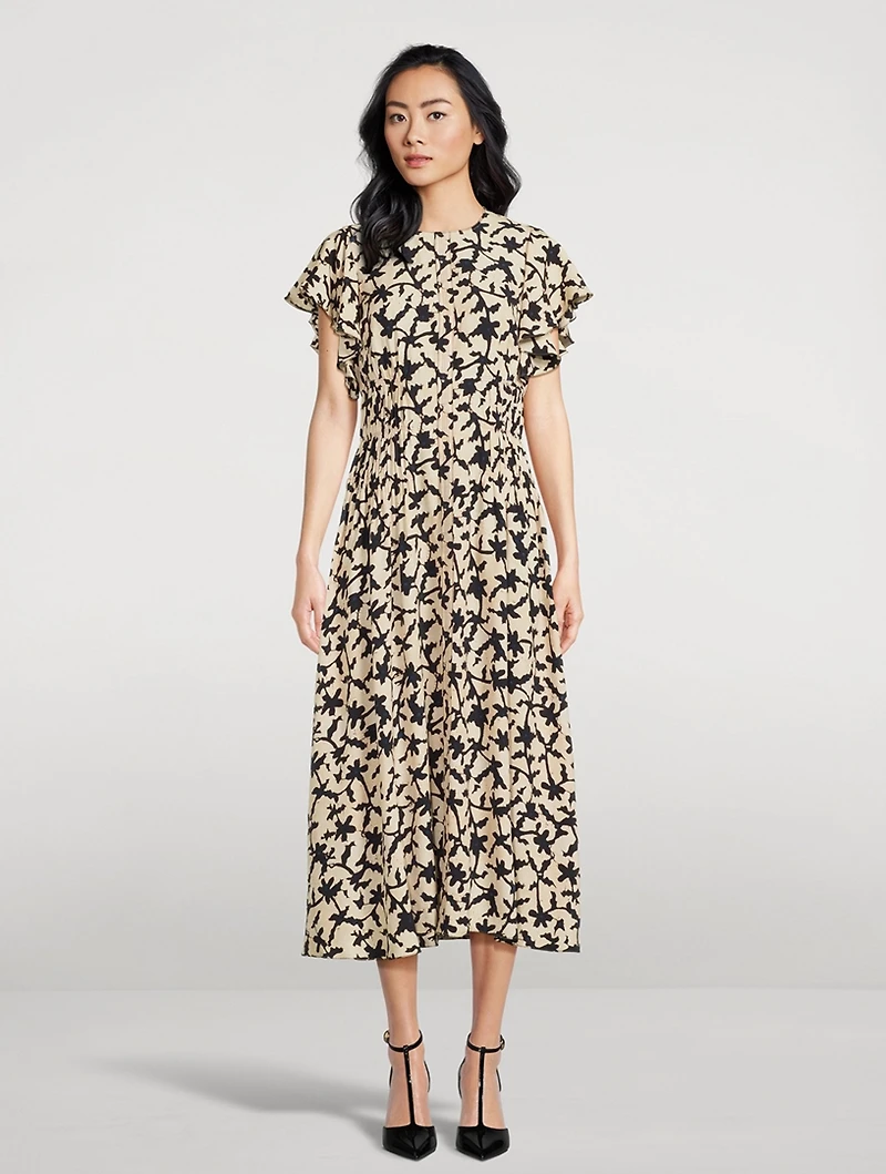 Anais Midi Dress Floral Print