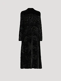 Helena Velvet Burn-Out Midi Dress