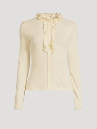 Asha Ruffled Wool Sweater