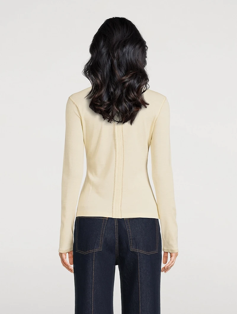 Asha Ruffled Wool Sweater