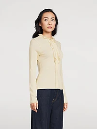 Asha Ruffled Wool Sweater